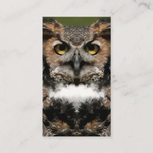 Nature Inspired Owl Business Card