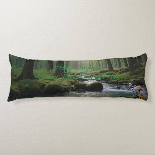 Nature_Inspired River_Forest_Birds Body Pillow