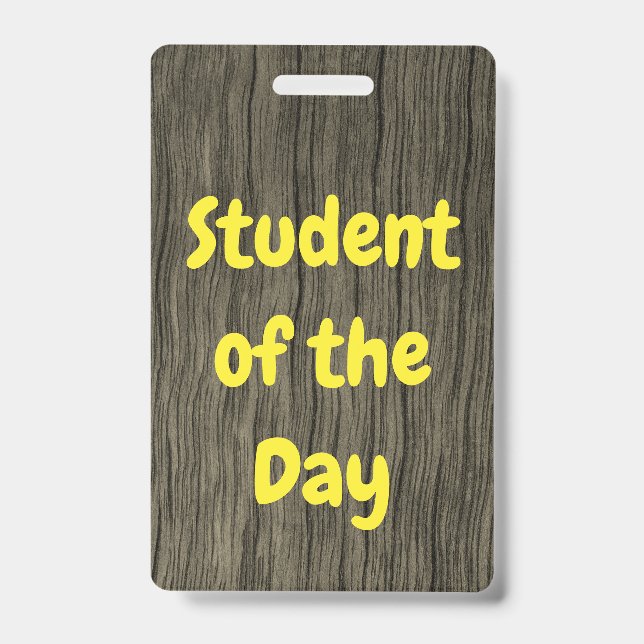Nature-Inspired "Student of the Day" Badge (Front)