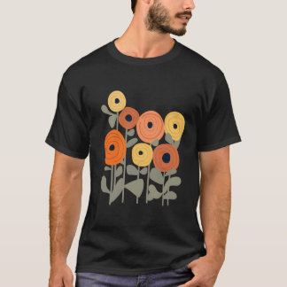 Nature Inspired Stylized Botanical Flowers T-Shirt