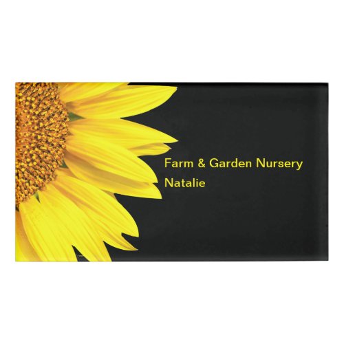 Nature Inspired Sunflower Employee Name Tags