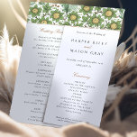 Nature-Inspired Wedding Ceremony Program<br><div class="desc">Welcome your guests to your special day with this Nature-Inspired Wedding Ceremony Program. The design features a beautifully detailed floral pattern with vibrant greenery and hints of autumnal walnut and hazelnut tones, creating a serene and organic feel. The elegant typeface lists the order of the ceremony in a simple, yet...</div>