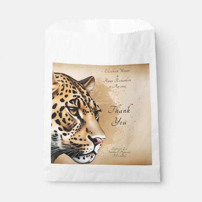 Nature-inspired wedding theme favor bag (Front)