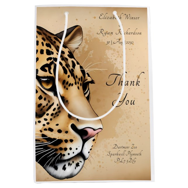 Nature-inspired wedding theme medium gift bag (Front)