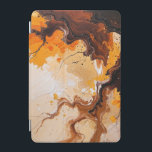 Nature iPad Mini Cover<br><div class="desc">This vibrant abstract painting captures the essence of nature in motion, blending rich shades of burnt orange, deep brown, and golden yellow in a fluid, swirling composition. The piece evokes the feeling of fall leaves caught in a warm breeze, with delicate black lines resembling bare branches weaving through the flow....</div>
