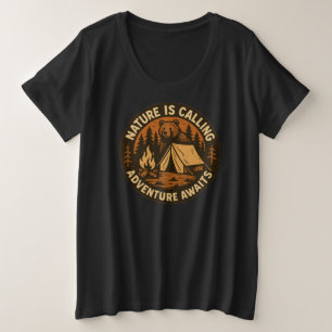 Nature is calling. Adventure awaits! Inspirational Plus Size T-Shirt