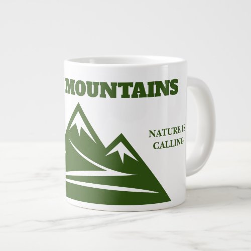 Nature is calling Rocky Mountains extra big jumbo Giant Coffee Mug