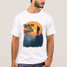Nature is My Healer– Hiking Adventure Retro Sunset