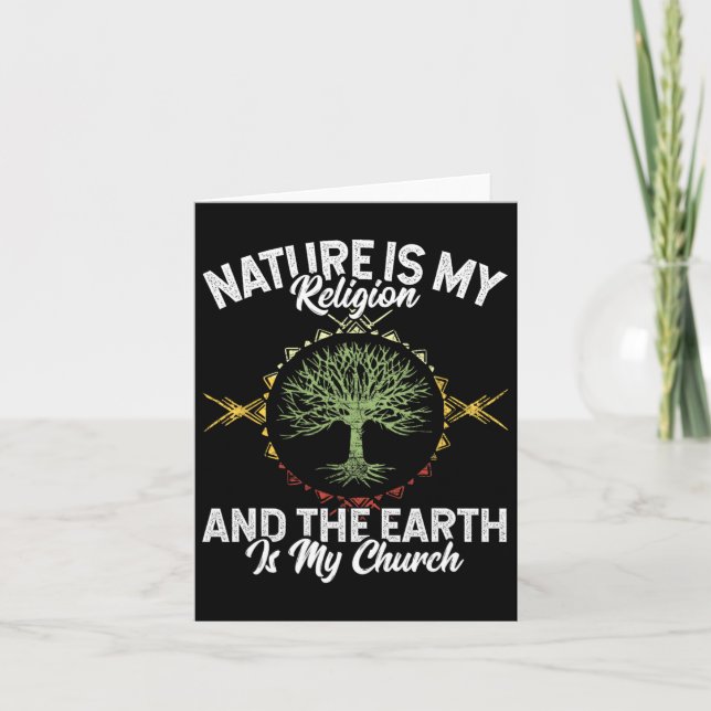 Nature Is My Religion Earth Is My Church Native Am Card (Front)