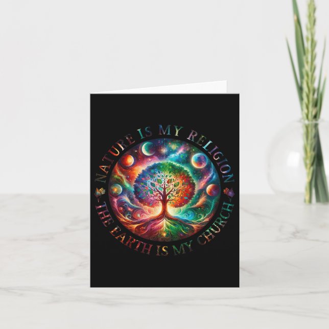 Nature Is My Religion The Earth Is My Church Manda Card (Front)