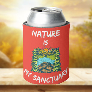 Nature Is My Sanctuary Hikers Anthem Can Cooler