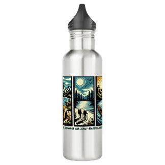 Nature Is My Therapy Stainless Steel Water Bottle