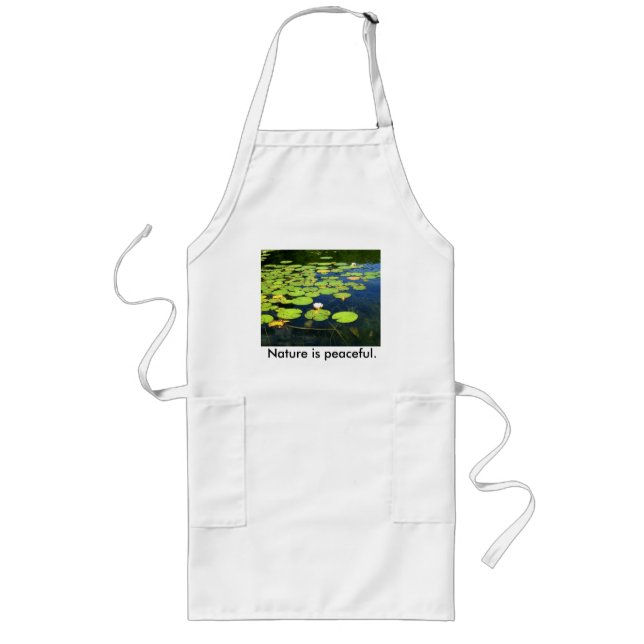 Nature is peaceful apron. long apron (Front)