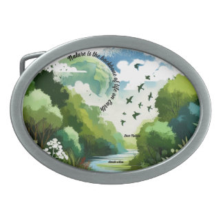 Nature is the backbone of life on Earth Belt Buckle