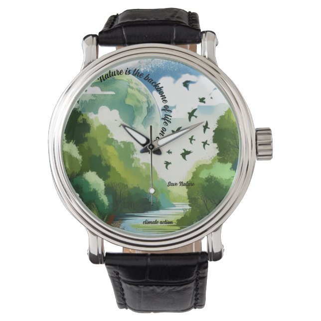 Nature is the backbone of life on Earth Watch (Front)