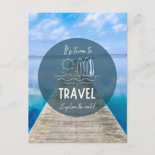 Nature Its Time To Travel Quote Postcard
