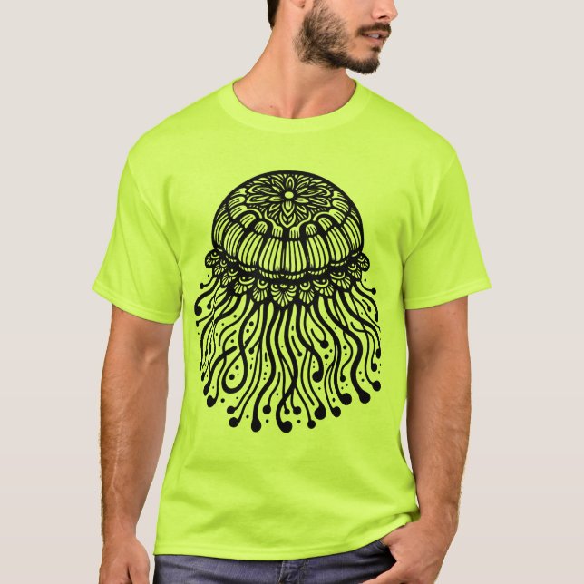 Nature Jellyfish Artwork T-Shirt (Front)