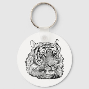 Nature Jungle Tiger Face safari animal wildlife Keychain