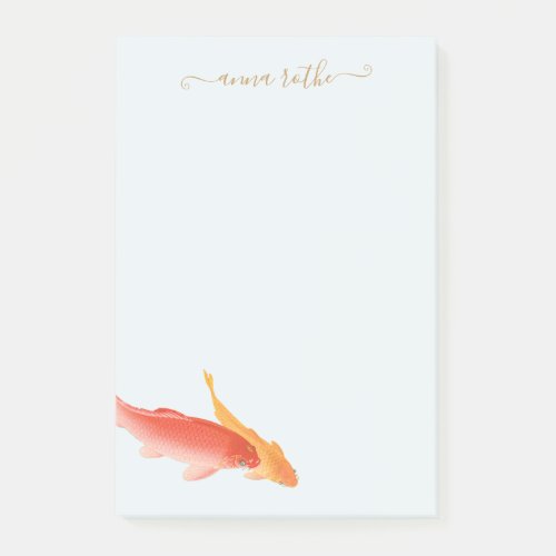 Nature Koi Fish Personalized Post_it Notes