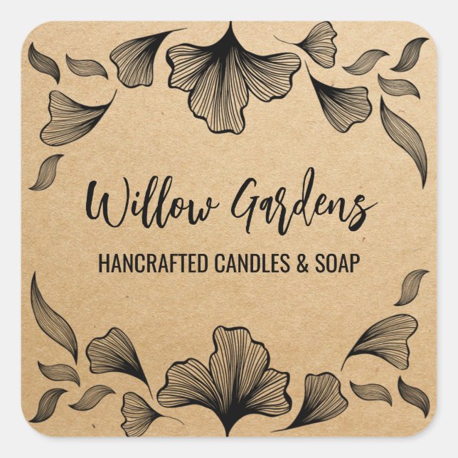 Nature Kraft Packaging Stickers (Front)