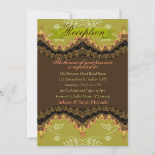 Nature Lace Cocktail Party Reception Invitation