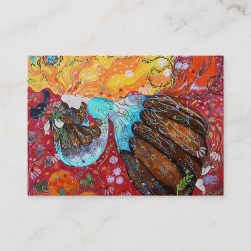 Nature Lady and the Seasons of the Year. Business Card Templates