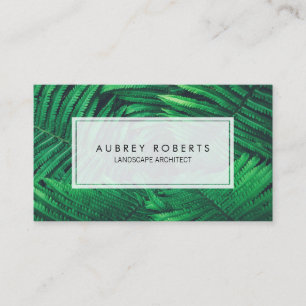 Nature Landscape Architect Fern Plants Business Card