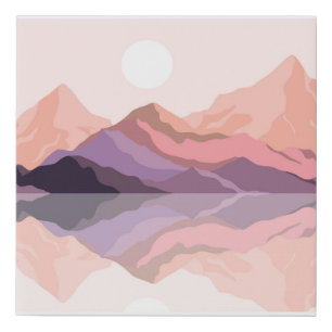 Nature landscape background Faux Canvas Print