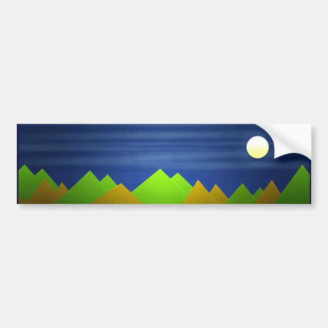 Nature Landscape Bumper Sticker | Zazzle