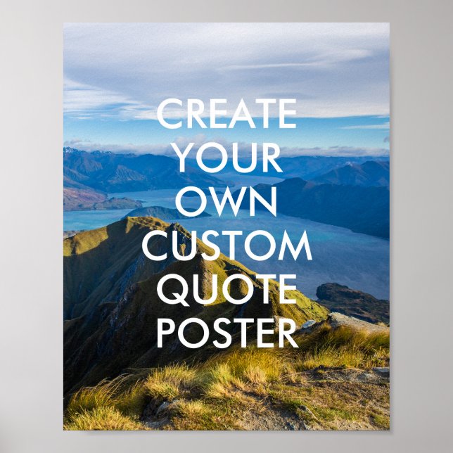 Nature Landscape Custom Quote Poster (Front)