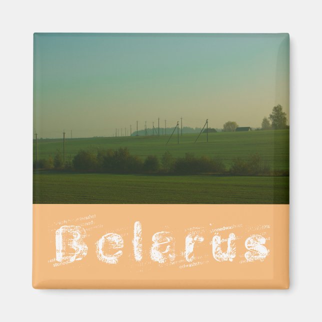 Nature Landscape Field Meadow Belarus Magnet (Front)