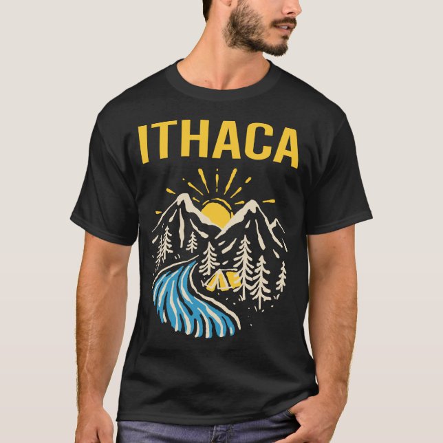 Nature Landscape Ithaca T-Shirt (Front)