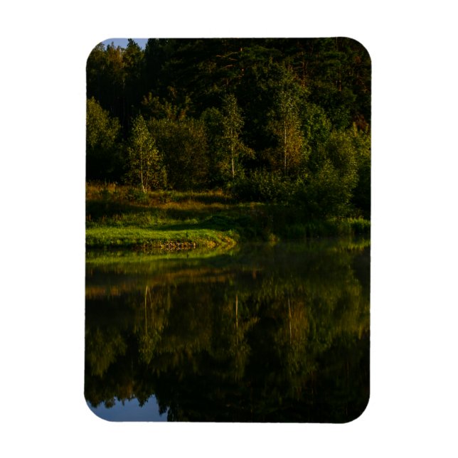 Nature Landscape Lake Scenery Canal Trees Magnet (Vertical)
