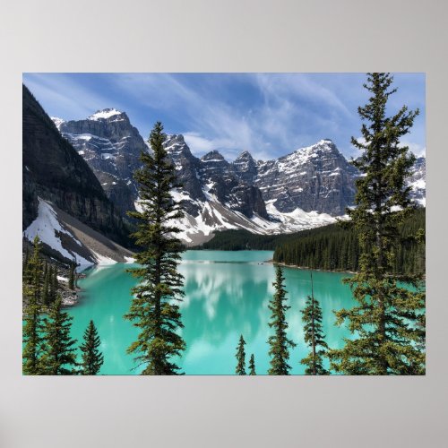 Nature Landscape Moraine Lake Alberta Canada Poster
