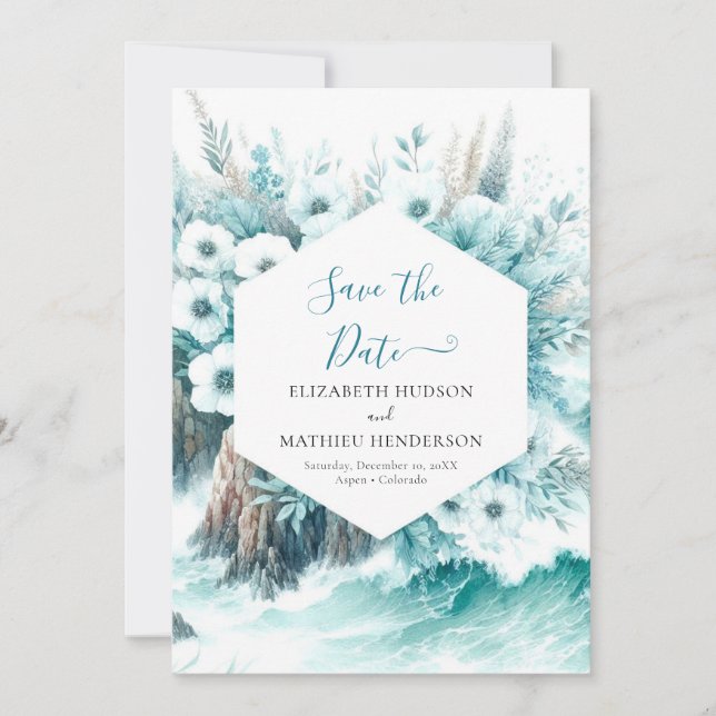 Nature Landscape Nautical Wedding  Save The Date (Front)