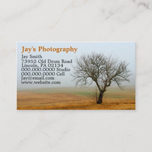 Customizable Nature Landscape Photography Business Cards