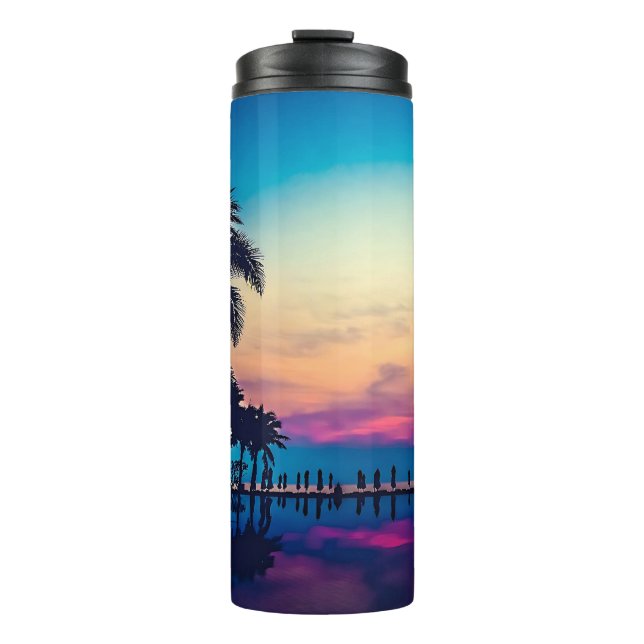 Nature Landscape Pool Palm Trees-25925 Thermal Tumbler (Front)