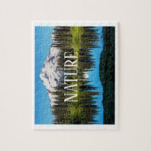 Nature Landscape Puzzle | Mountain, Trees & Lake