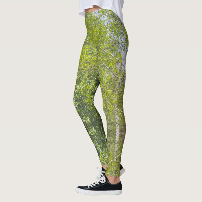 Nature Landscape Rural Scenery Birch Trees  Leggings (Left)