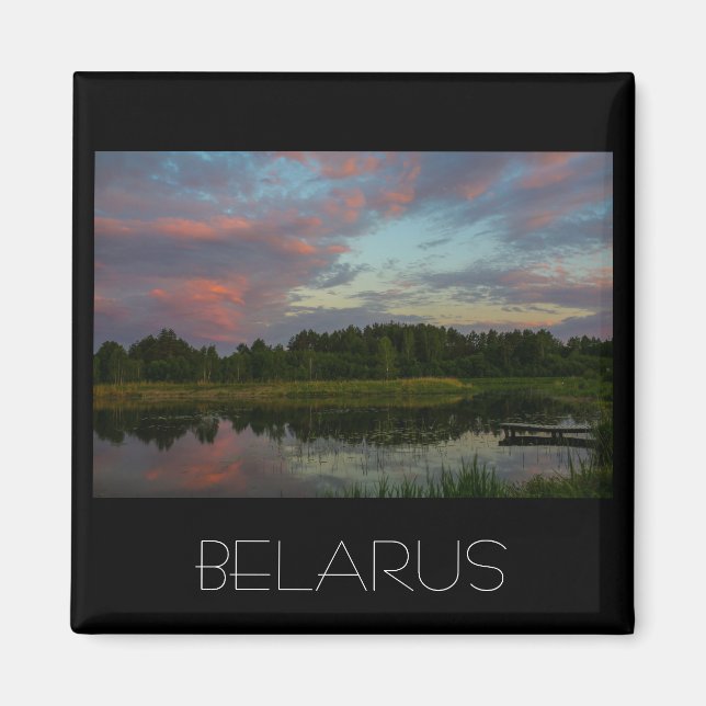 Nature Landscape Rural Scenery Lake Sunset Magnet (Front)