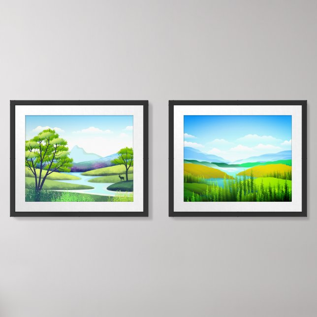 Nature Landscape Scenery-15217-73358 Wall Art Sets (Front)