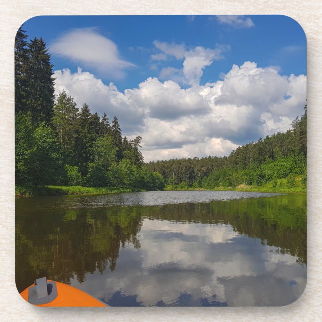 Nature Landscape Scenery Canal Sky Belarus Beverage Coaster (Front)
