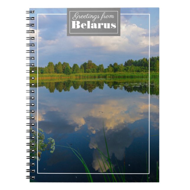 Nature Landscape Scenery Lake Belarus Sky Notebook (Front)