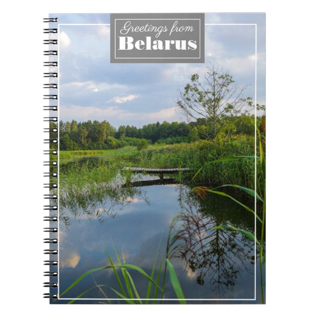 Nature Landscape Scenery Lake Greetings Belarus Notebook (Front)