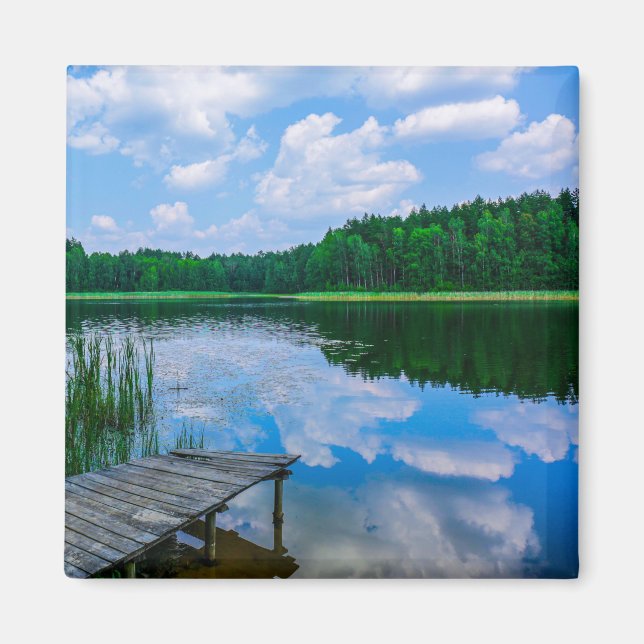 Nature Landscape Scenery Lake Sky Belarus Magnet (Front)