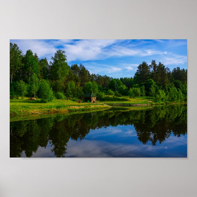 Nature Landscape Scenery Lake Sky Belarus Poster (Front)