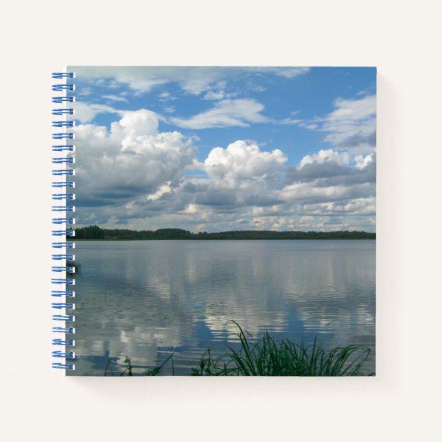 Nature Landscape Scenery Lake Sky Clouds Belarus Notebook (Front)