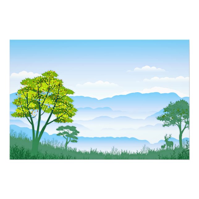 Nature Landscape Scenery Photo Print (Front)