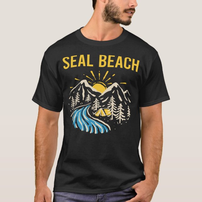 Nature Landscape Seal Beach T-Shirt (Front)