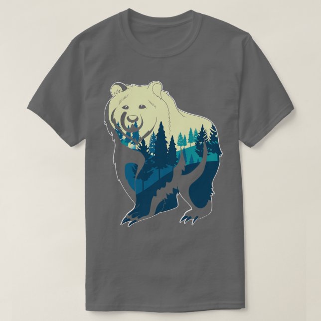 Nature Landscape Trees Bear Lover Forest Animal Be T-Shirt (Design Front)
